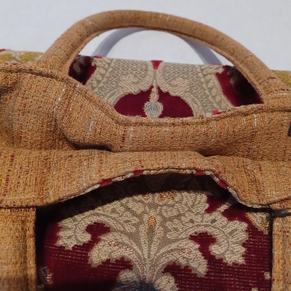 Small tote bag et mini bag Pierre Frey vintage - Velvet Brocade - Picture 13 of 15